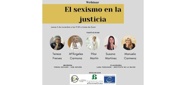 Webinar el sexismo en la justicia