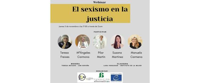 Webinar el sexismo en la justicia